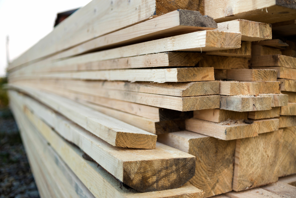 Stacks of freshly milled timber supplies at Platypus Timbers in Mackay
