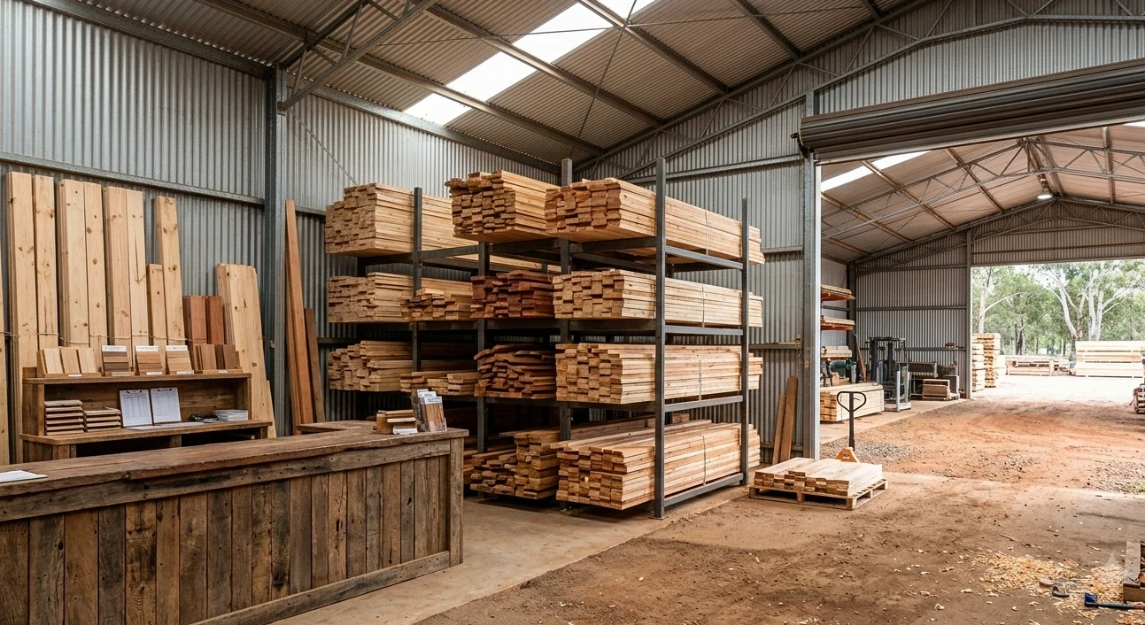Timber products at our sawmill