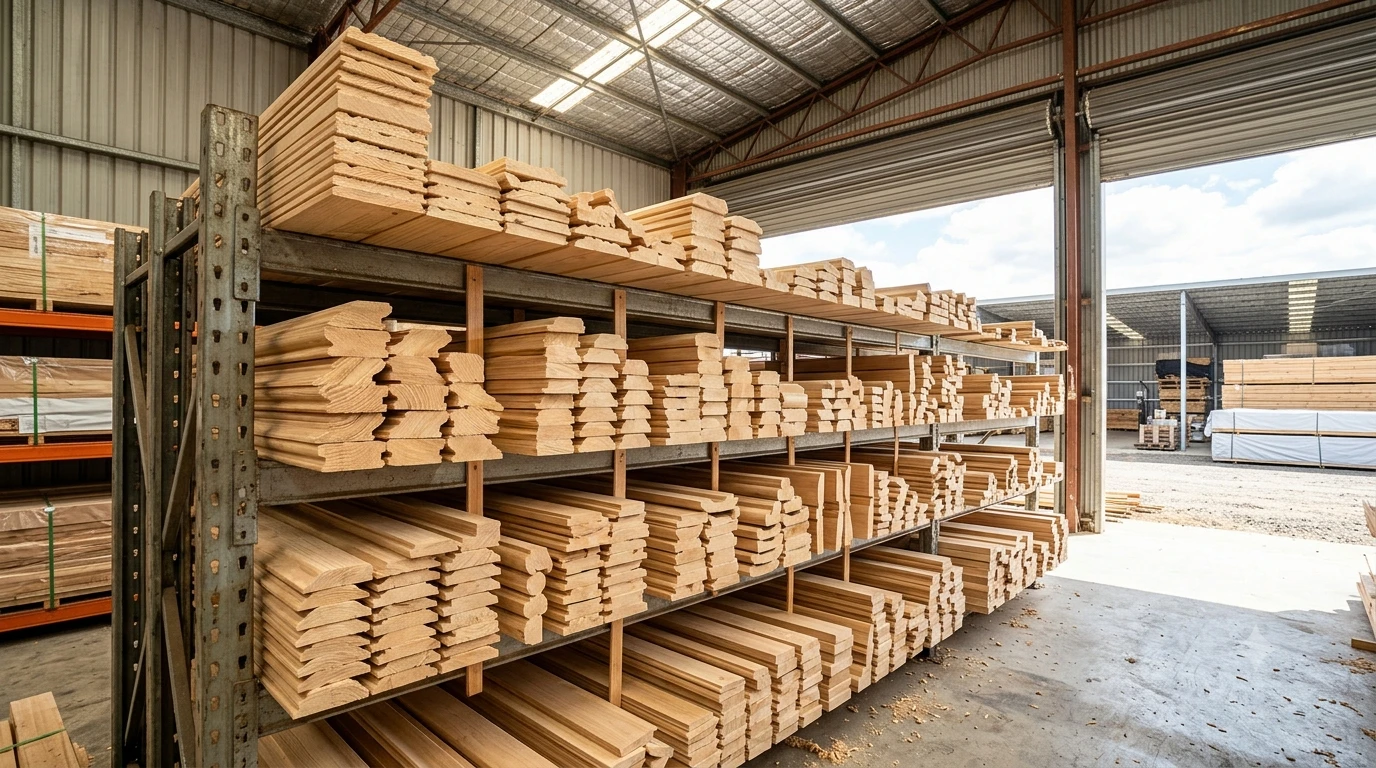 Skirting boards and architraves at the Platypus Timbers sawmill