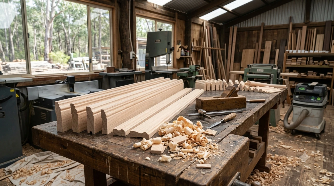 Skirting boards and architraves at the Platypus Timbers sawmill