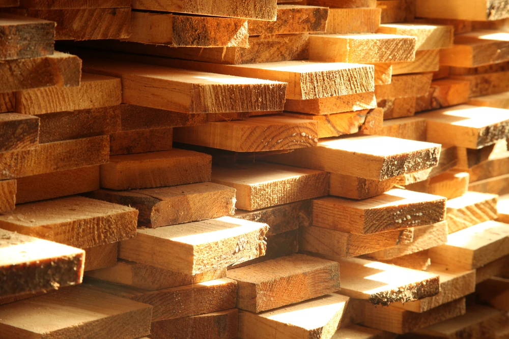Timber supplies at the Platypus Timbers sawmill yard