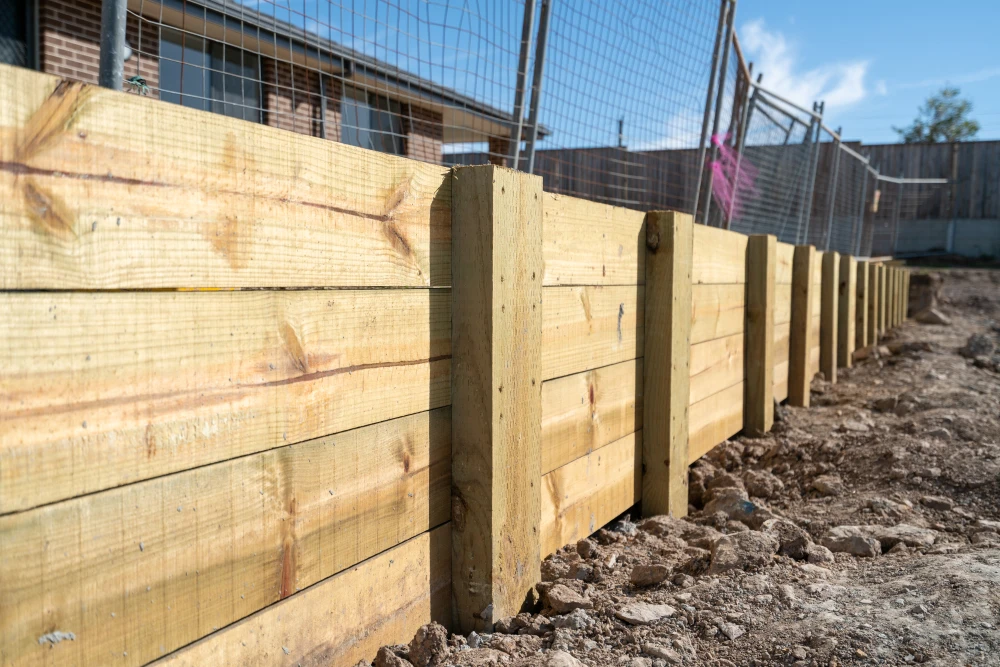 Treated pine posts and rails at the Kuttabul sawmill