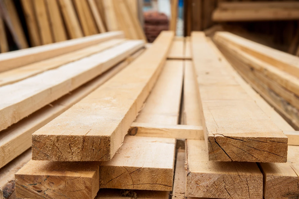 Treated pine posts and rails at the Kuttabul sawmill
